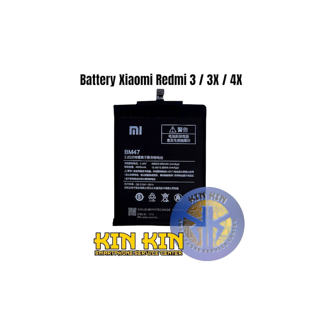 BATTERY REDMI 3 / 3X / 4X